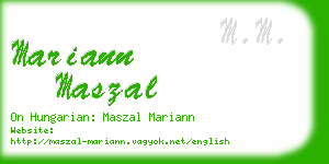 mariann maszal business card